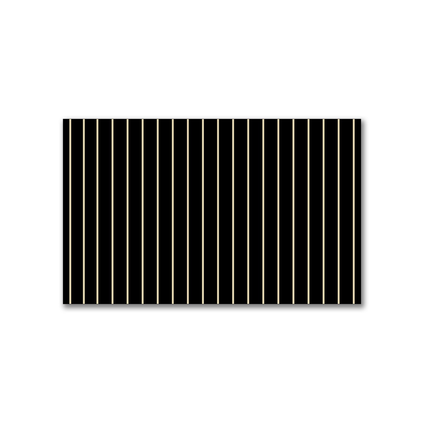 Spun Polyester Fabric with Fine Tan Stripes on Black #FASP-1014-152