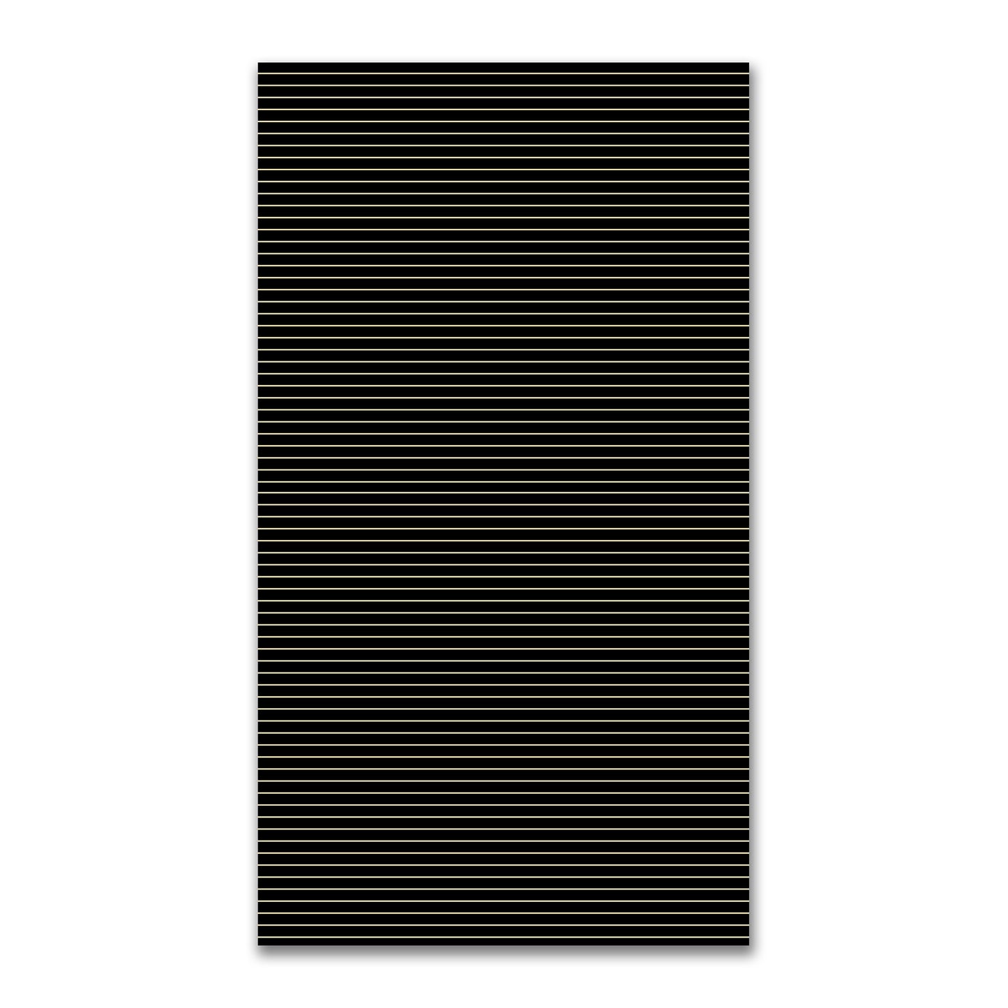 Spun Polyester Fabric with Fine Tan Stripes on Black #FASP-1014-152