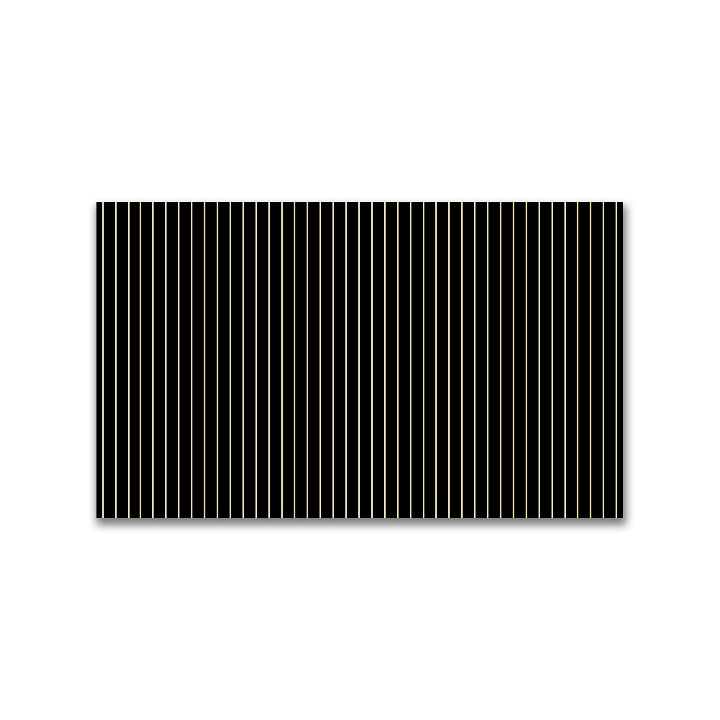 Spun Polyester Fabric with Fine Tan Stripes on Black #FASP-1014-152