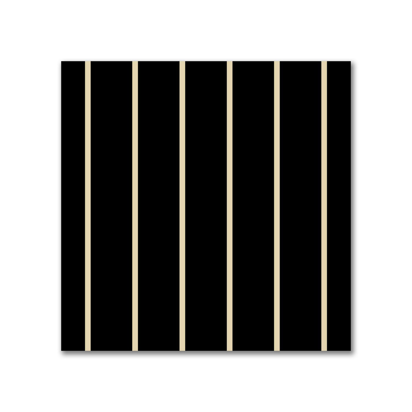 Spun Polyester Fabric with Fine Tan Stripes on Black #FASP-1014-152