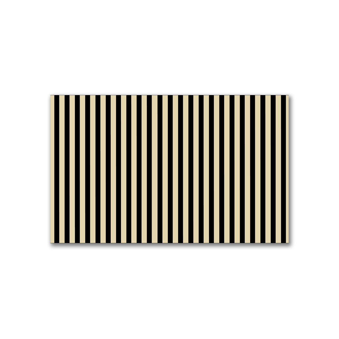 Spun Polyester Fabric with Thin Black Bars on Tan #FASP-1014-241