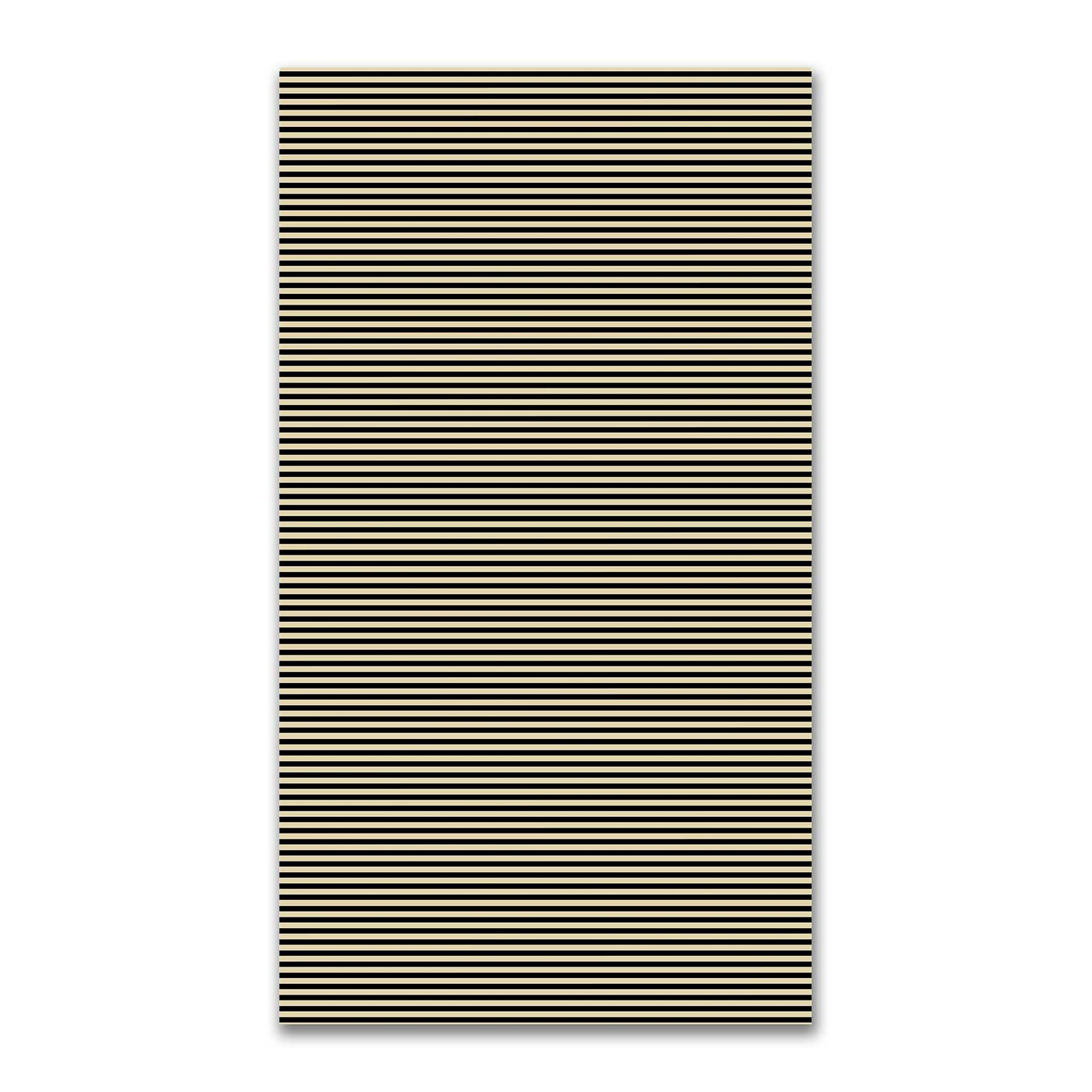 Spun Polyester Fabric with Thin Black Bars on Tan #FASP-1014-241