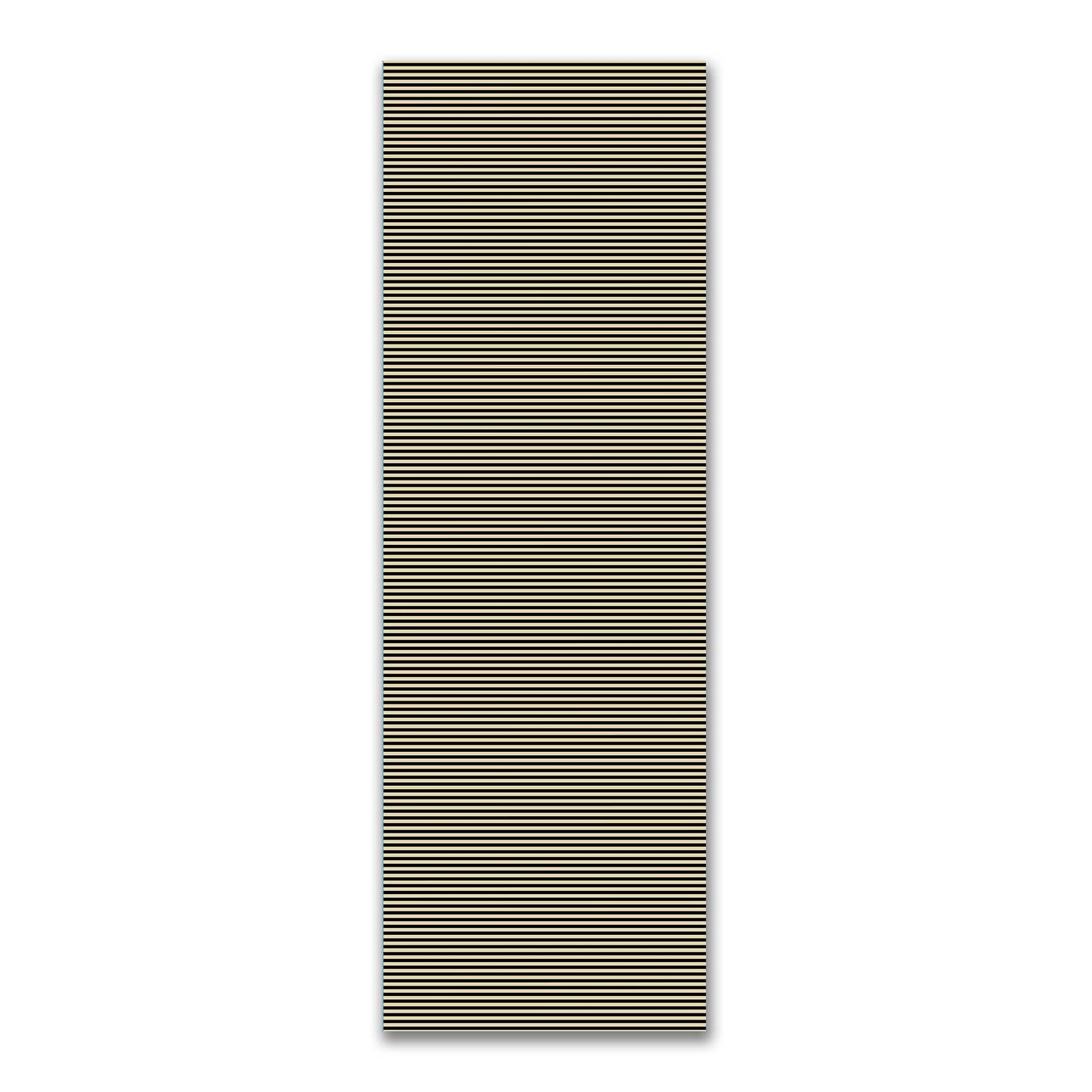 Spun Polyester Fabric with Thin Black Bars on Tan #FASP-1014-241
