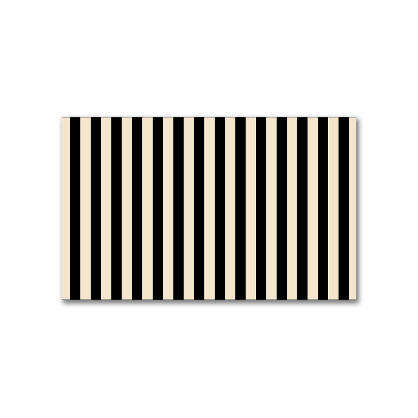 Spun Polyester Fabric with Black Bars on Beige #FASP-1015-051