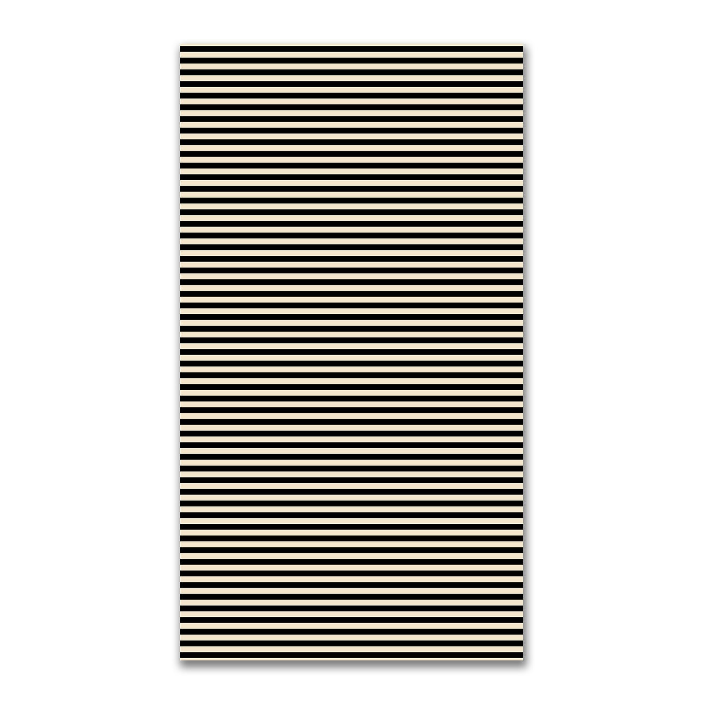 Spun Polyester Fabric with Black Bars on Beige #FASP-1015-051