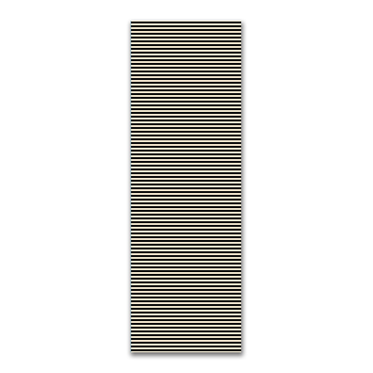 Spun Polyester Fabric with Black Bars on Beige #FASP-1015-051