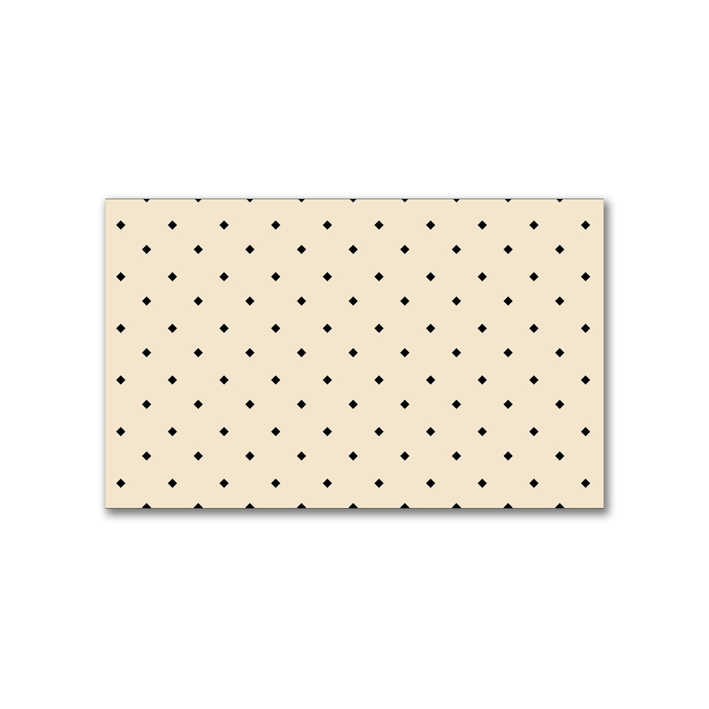 Spun Polyester Fabric with Black Diamonds on Beige #FASP-1015-101