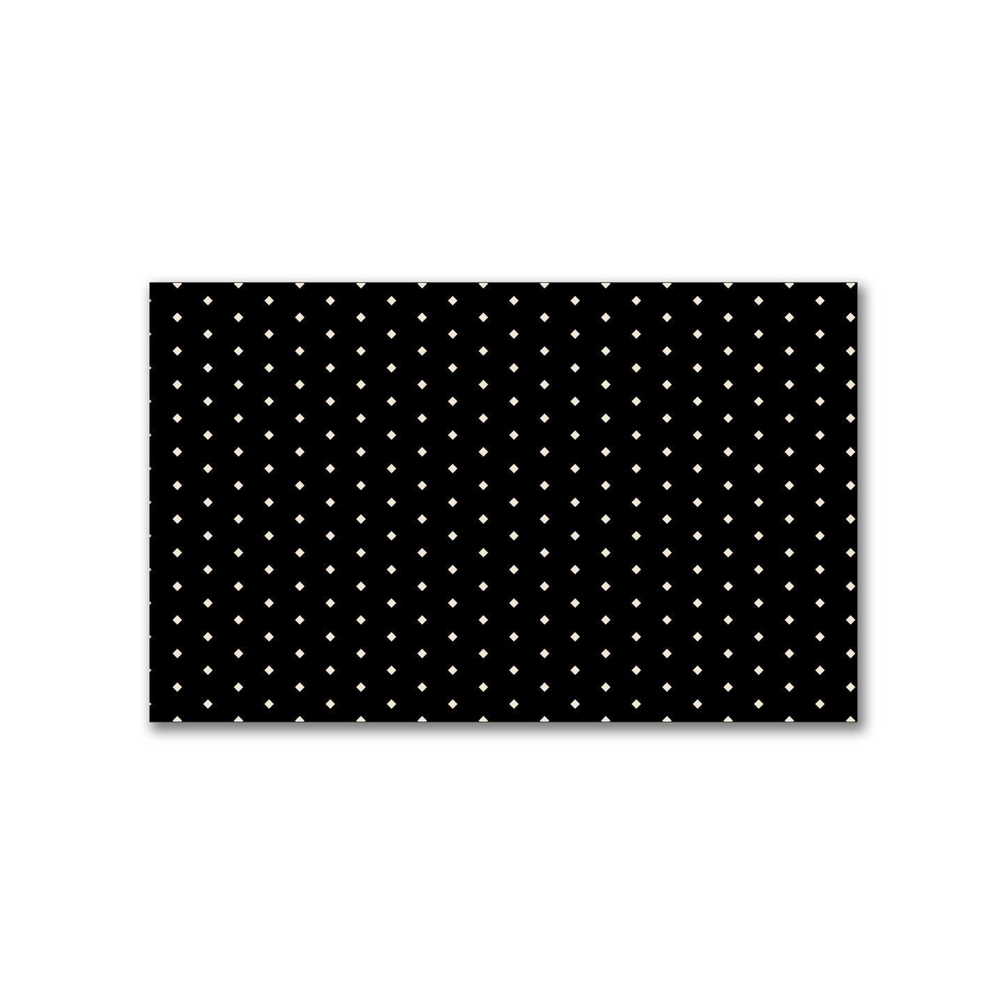 Spun Polyester Fabric with Fine Beige Diamonds on Black #FASP-1015-112
