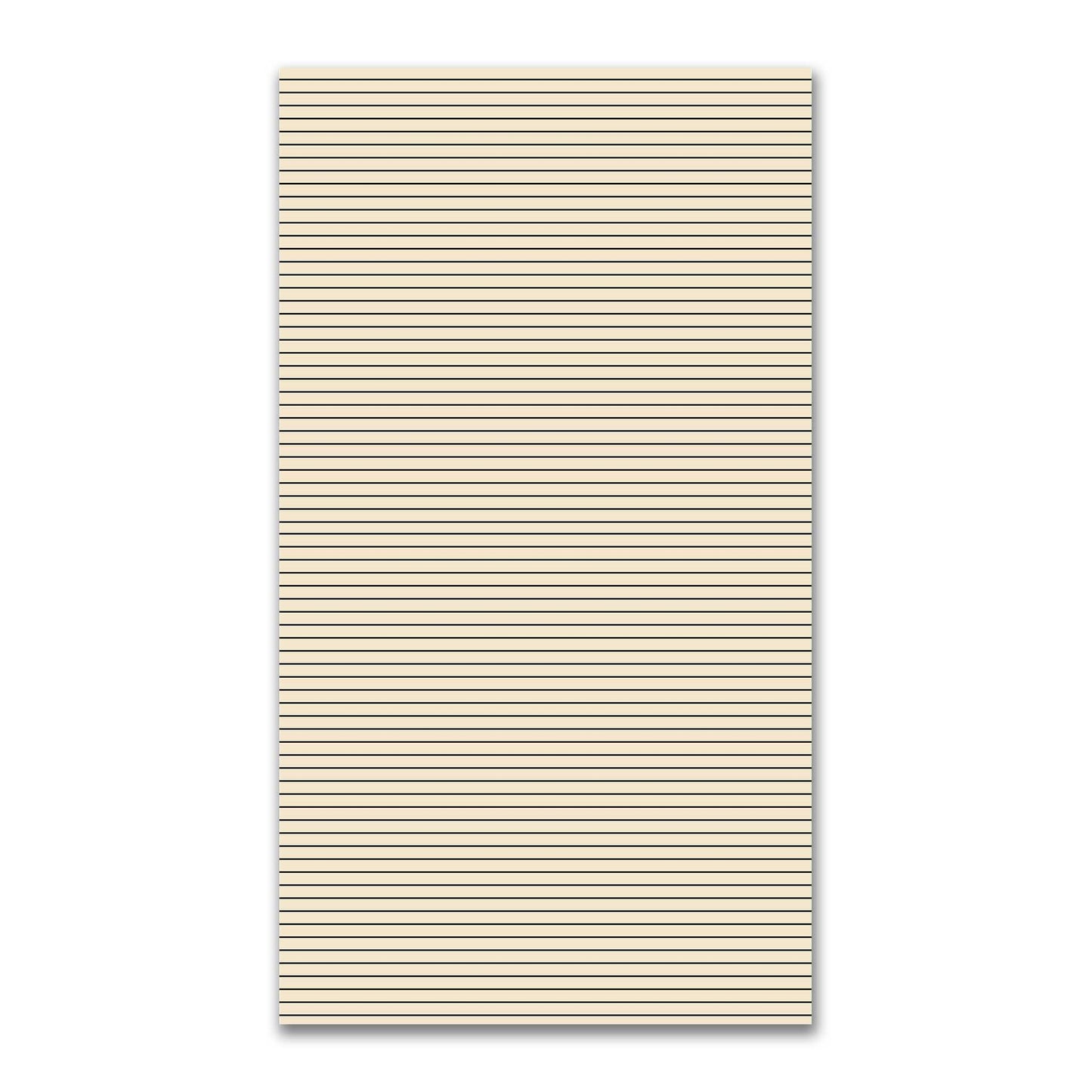 Spun Polyester Fabric with Fine Black Stripes on Beige #FASP-1015-151
