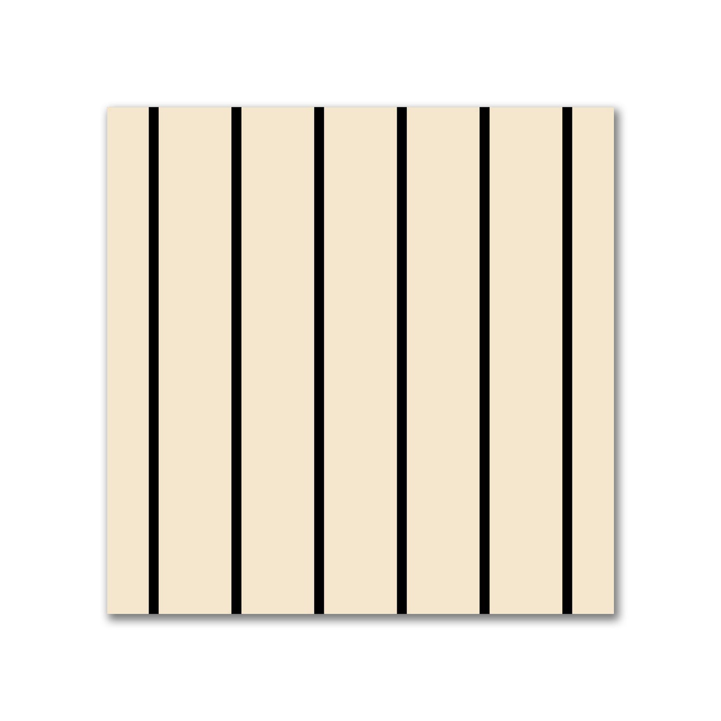 Spun Polyester Fabric with Fine Black Stripes on Beige #FASP-1015-151