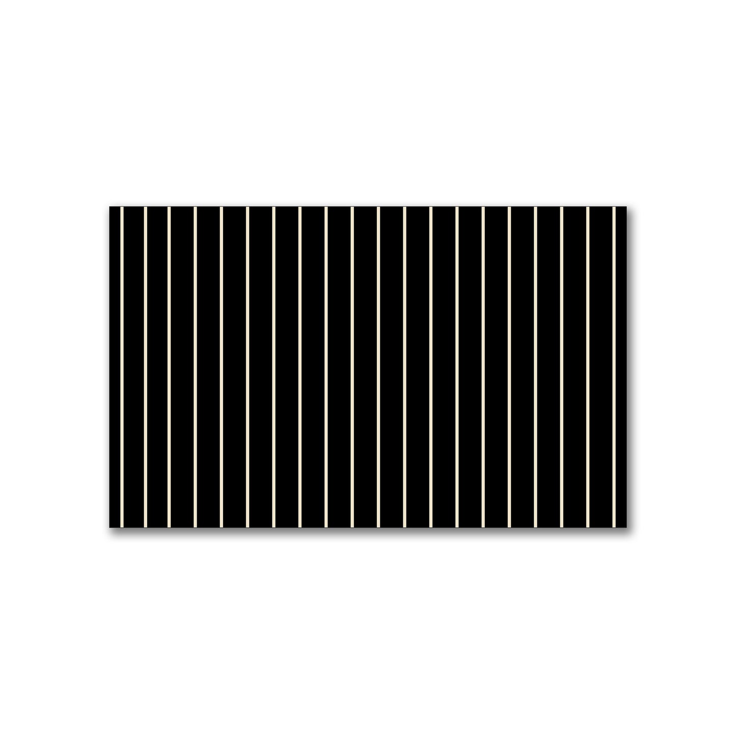 Spun Polyester Fabric with Fine Beige Stripes on Black #FASP-1015-152