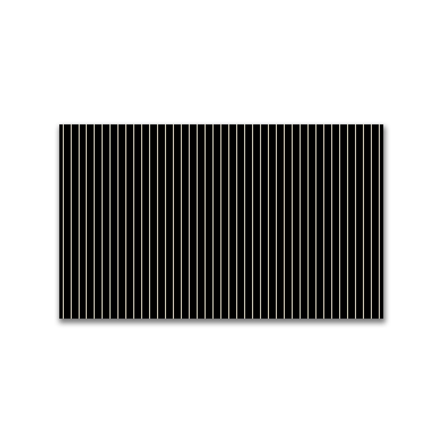 Spun Polyester Fabric with Fine Beige Stripes on Black #FASP-1015-152