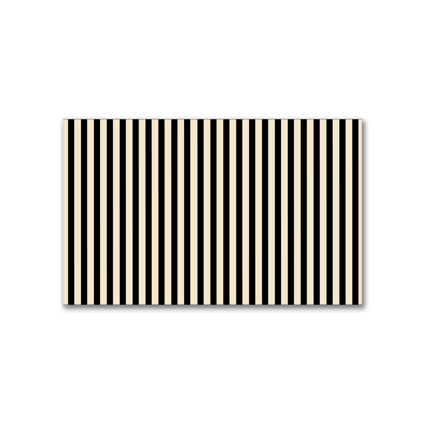 Spun Polyester Fabric with Thin Black Bars on Beige #FASP-1015-241