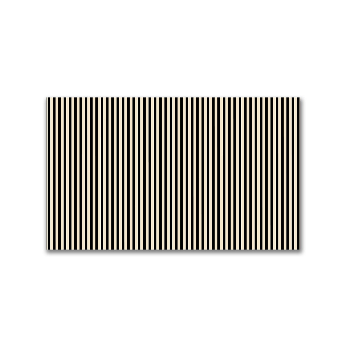 Spun Polyester Fabric with Thin Black Bars on Beige #FASP-1015-241