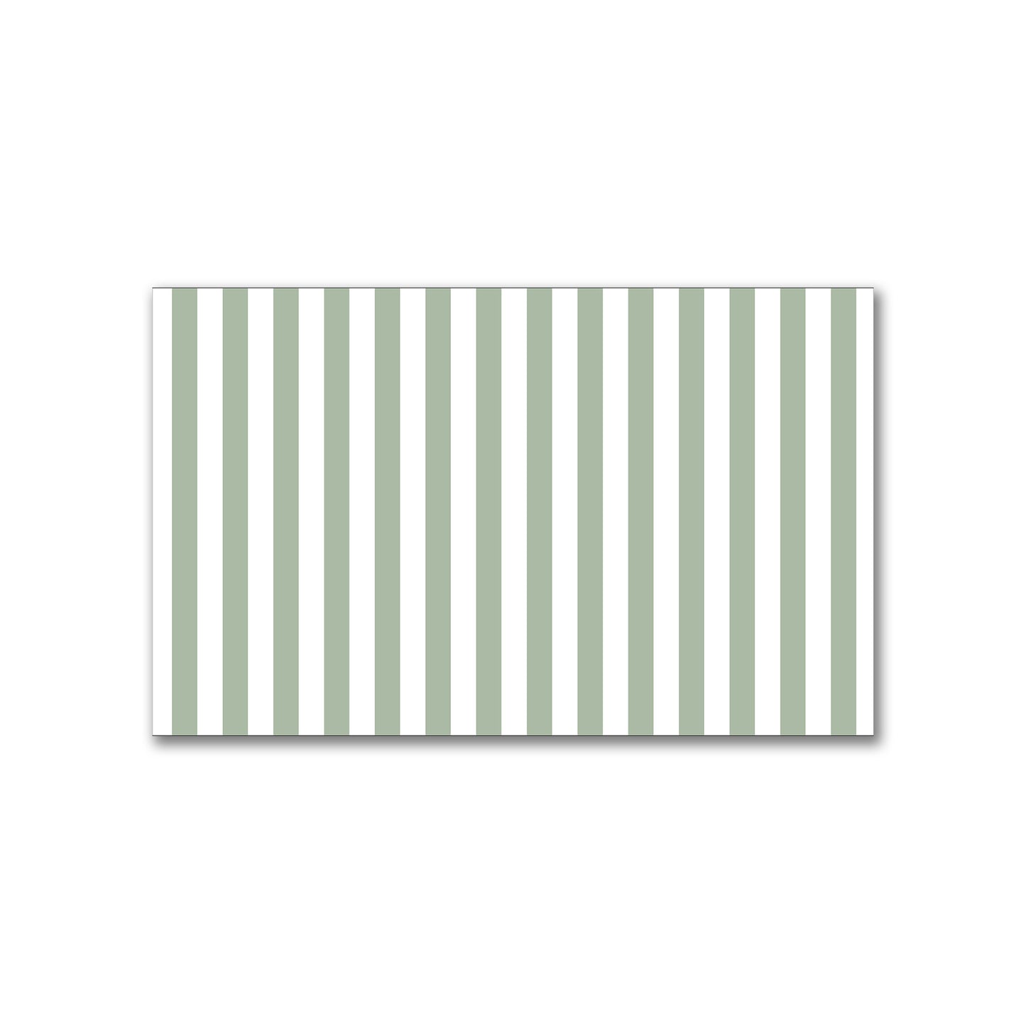 White Spun Polyester Fabric with Green Bars #FASP-1052-051