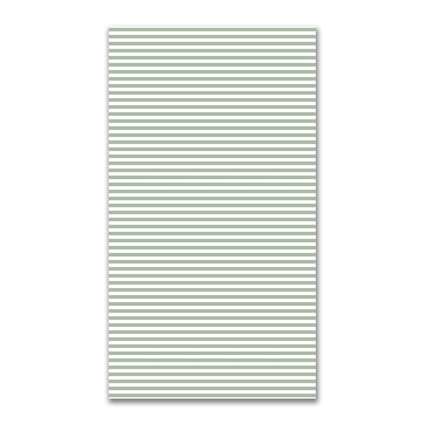 White Spun Polyester Fabric with Green Bars #FASP-1052-051
