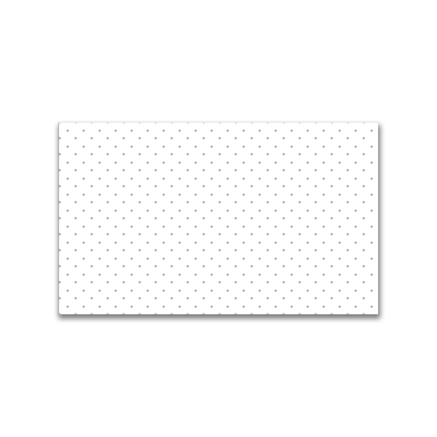 White Spun Polyester Fabric with Green Diamonds #FASP-1052-101
