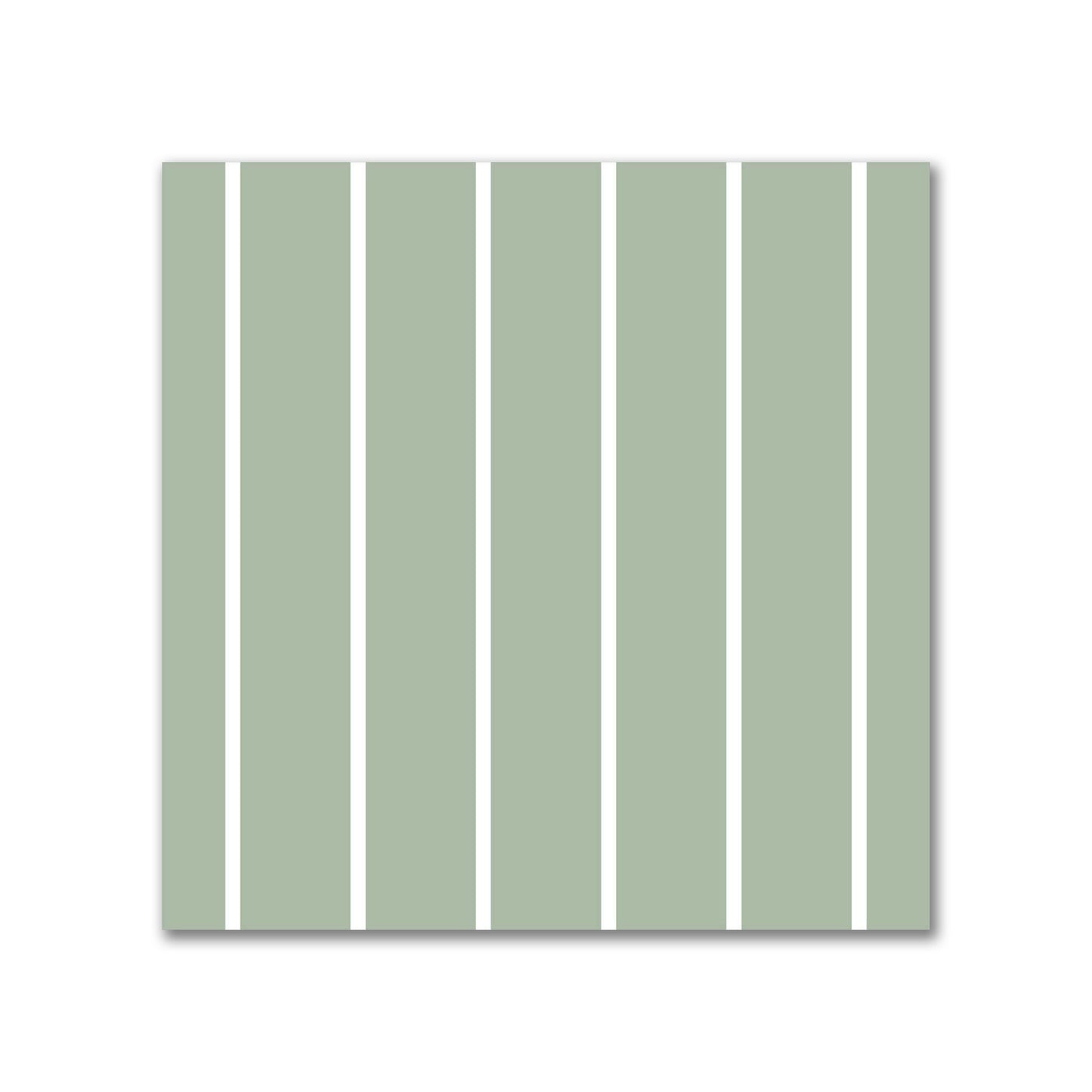 Spun Polyester Fabric with Fine White Stripes on Green #FASP-1052-152