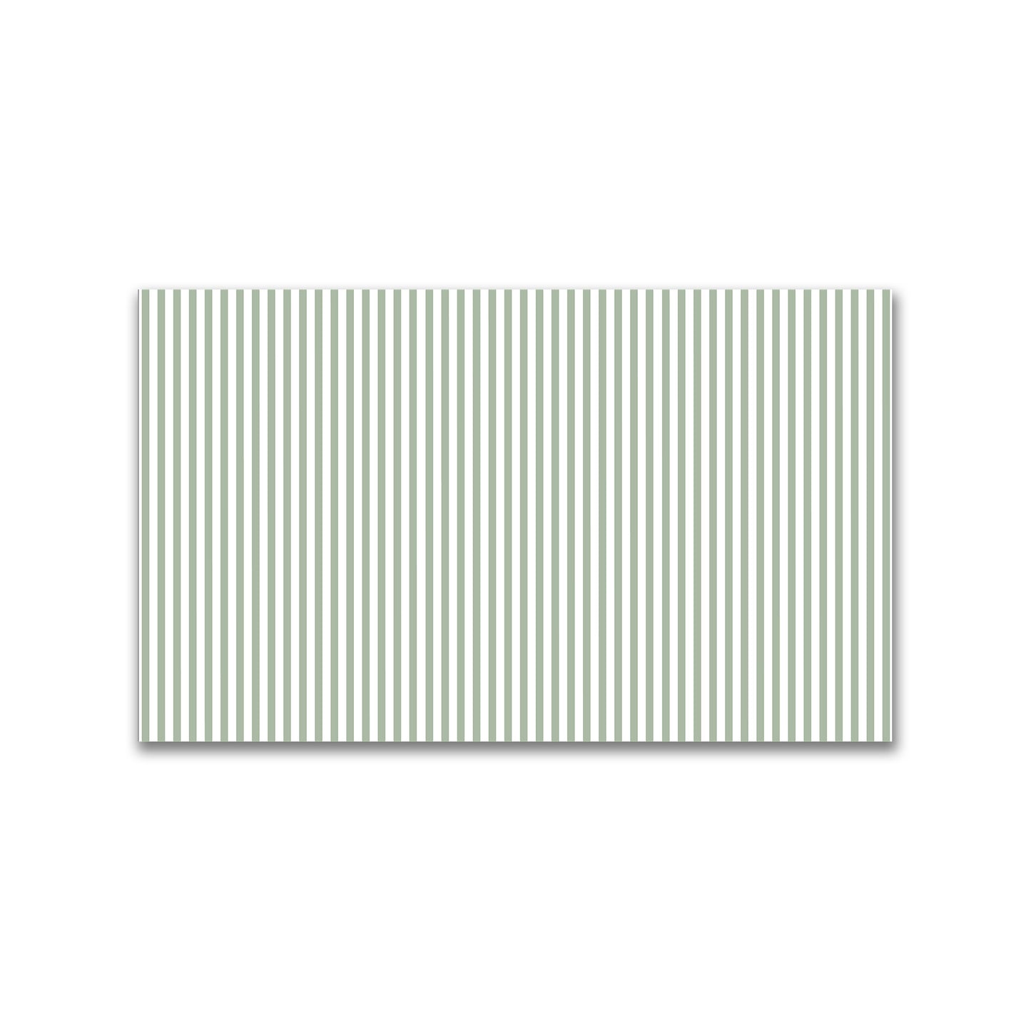 White Spun Polyester Fabric with Thin Green Bars #FASP-1052-241