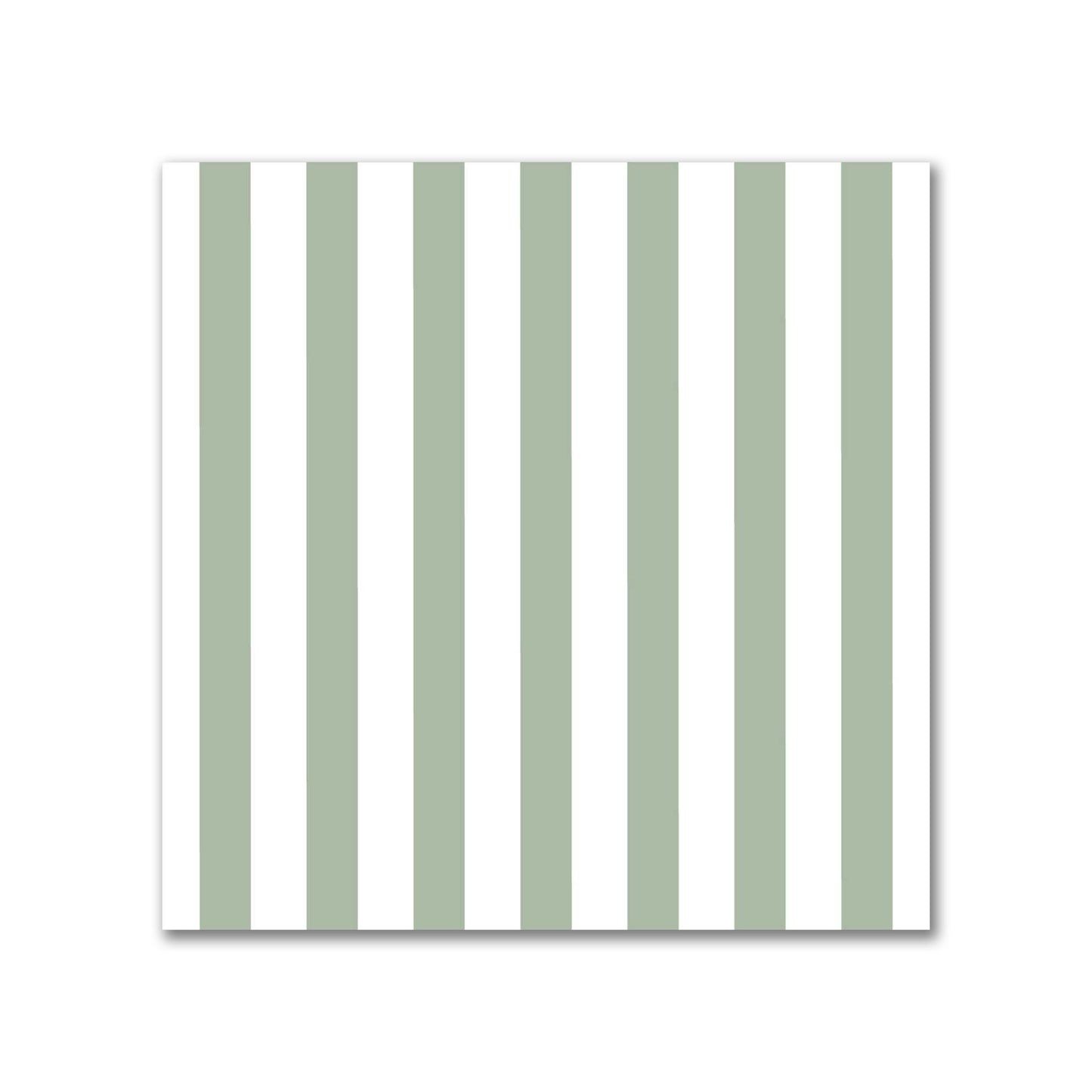 White Spun Polyester Fabric with Thin Green Bars #FASP-1052-241
