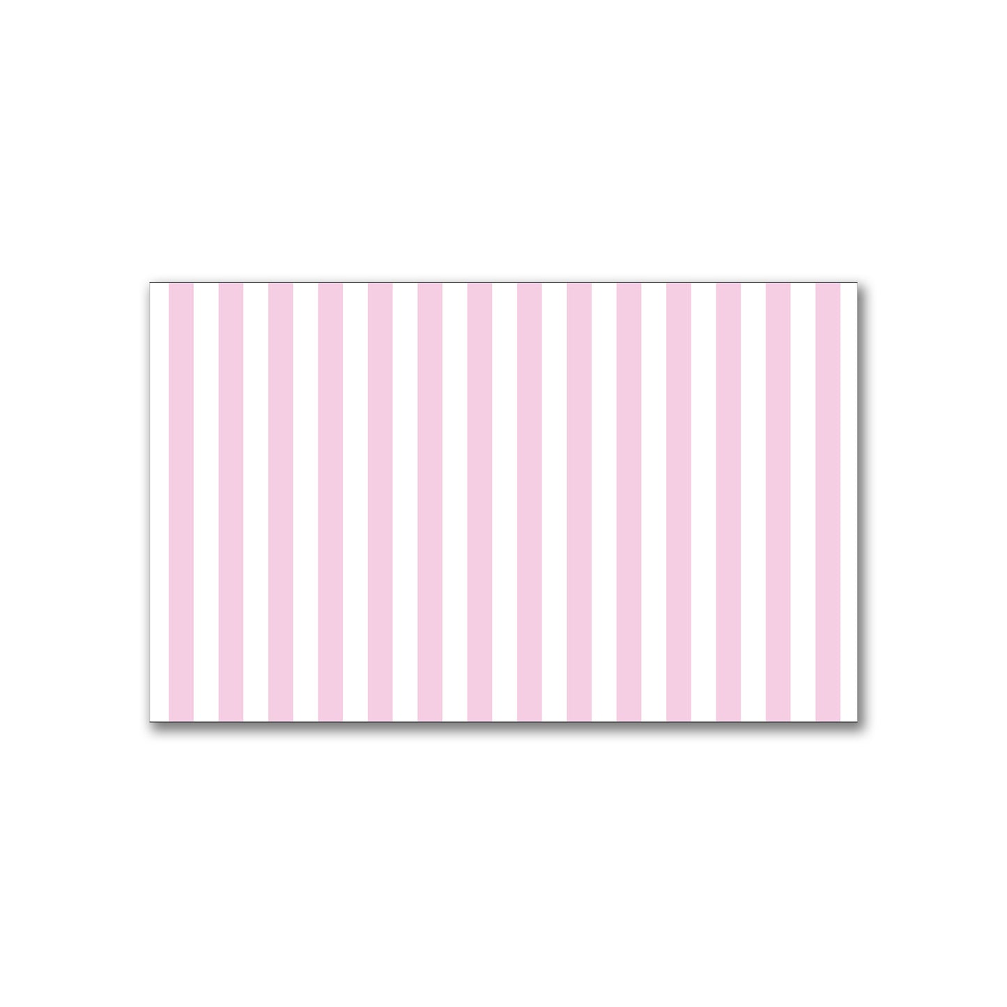 White Spun Polyester Fabric with Pink Bars #FASP-1081-051