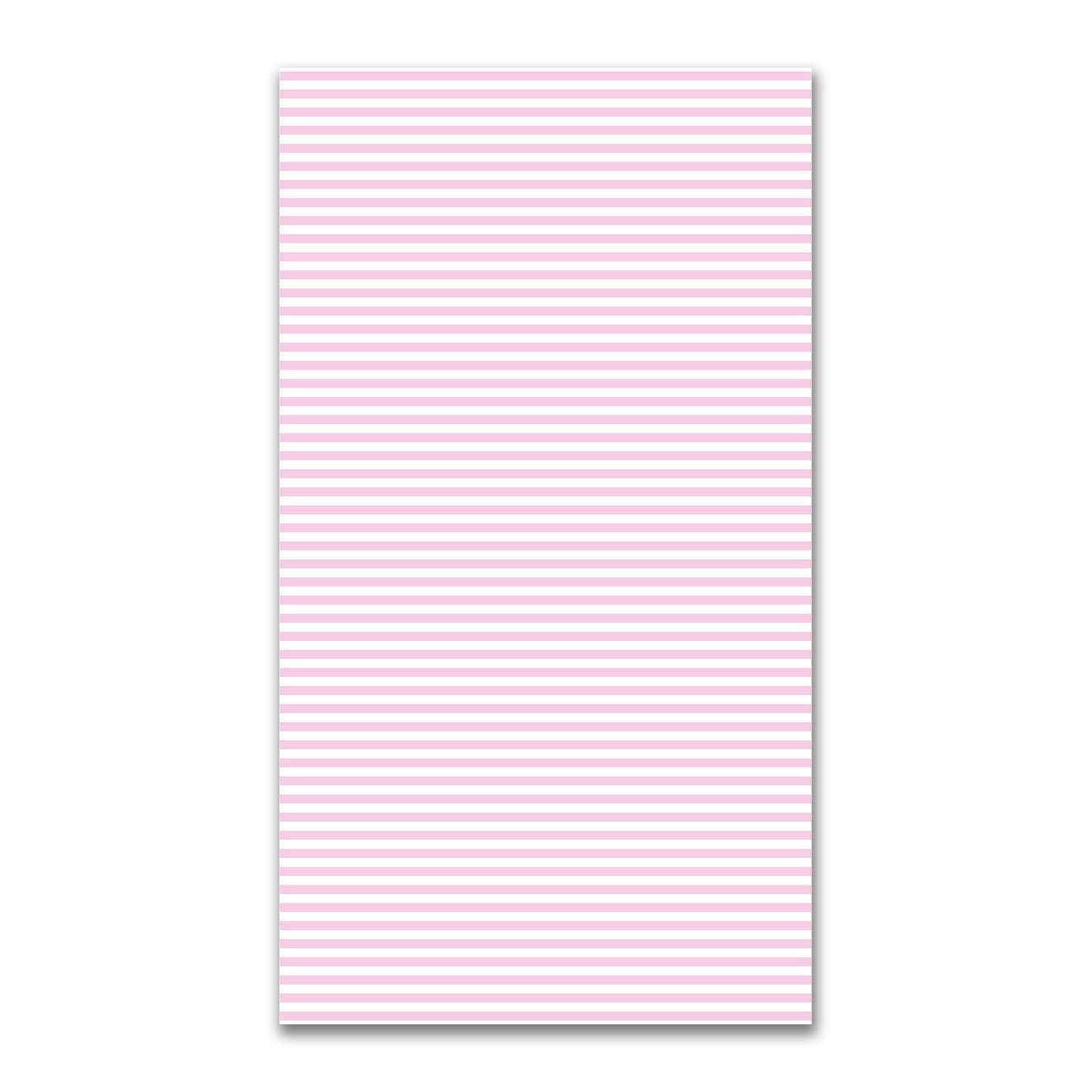 White Spun Polyester Fabric with Pink Bars #FASP-1081-051