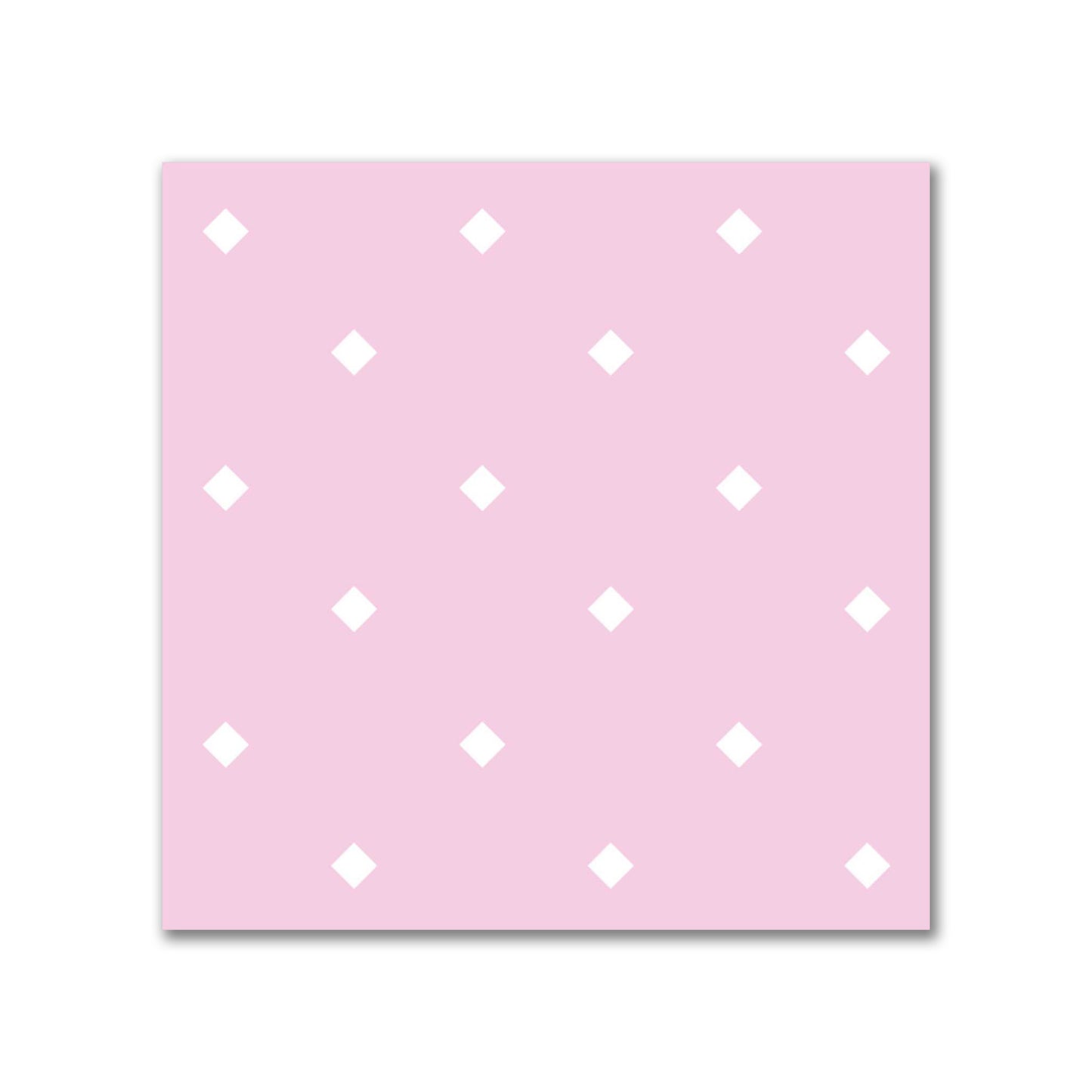 Spun Polyester Fabric with White Diamonds on Pink #FASP-1081-102