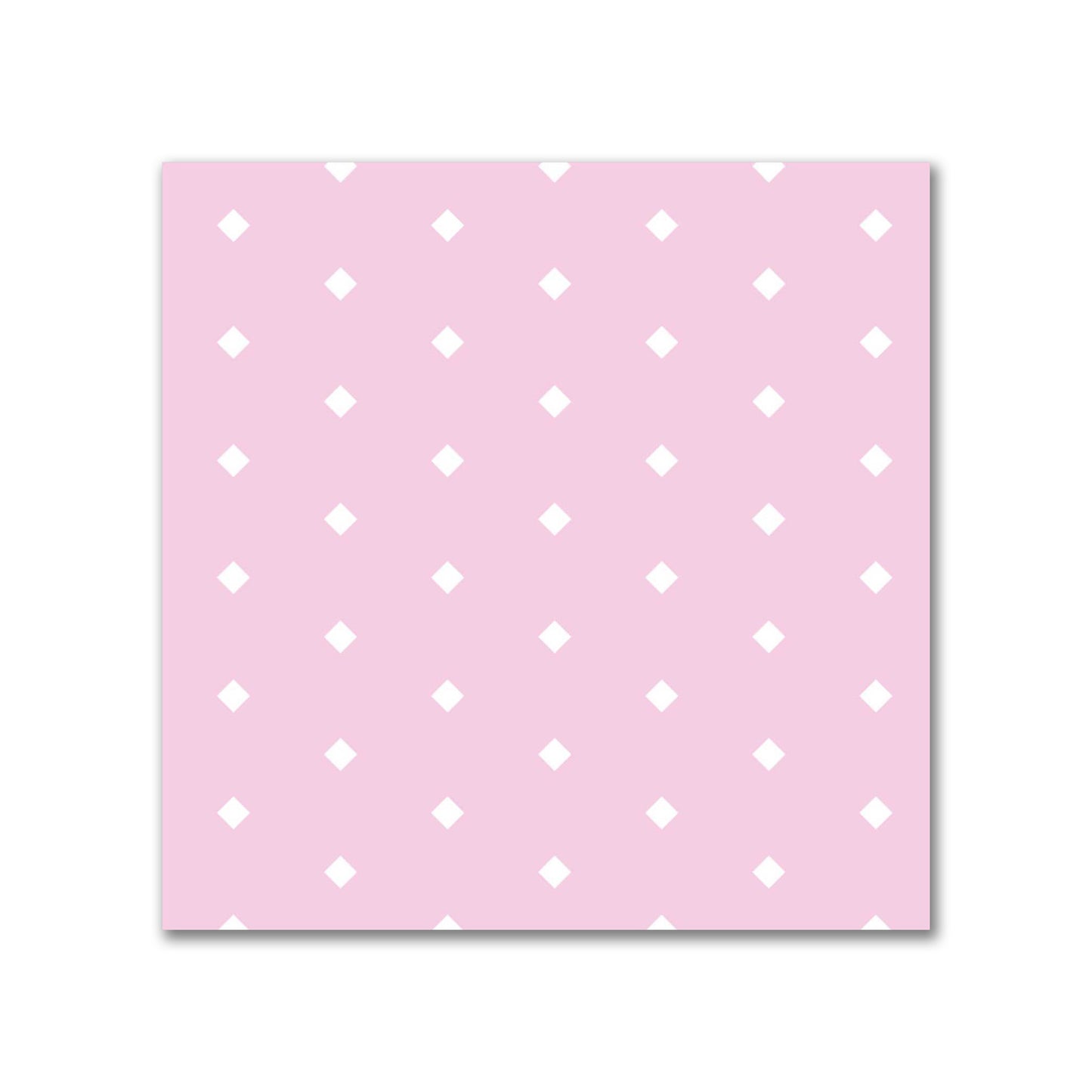 Spun Polyester Fabric with Fine White Diamonds on Pink #FASP-1081-112