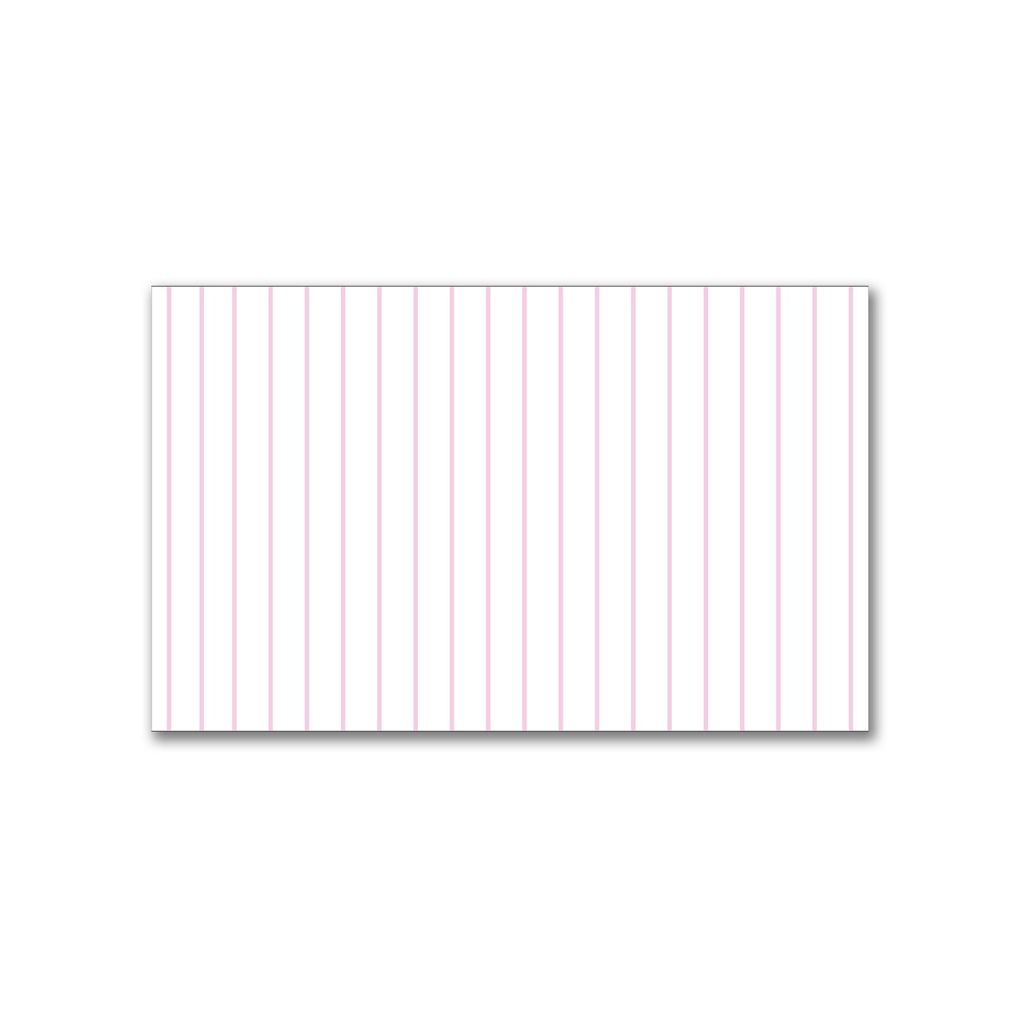 White Spun Polyester Fabric with Fine Pink Stripes #FASP-1081-151