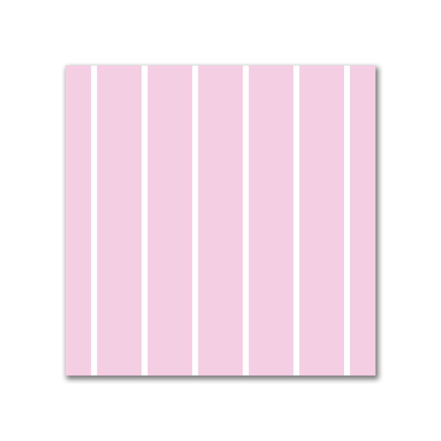 Spun Polyester Fabric with Fine White Stripes on Pink #FASP-1081-152