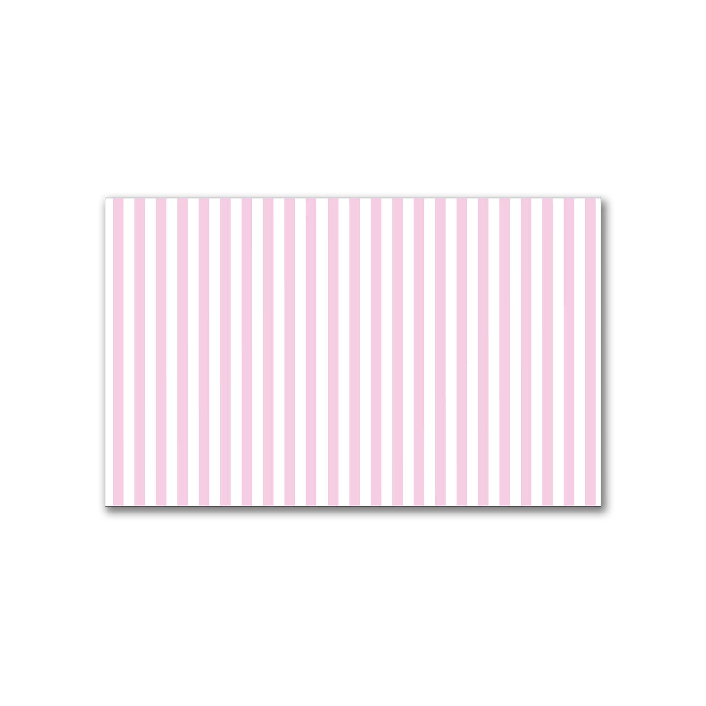 White Spun Polyester Fabric with Thin Pink Bars #FASP-1081-241