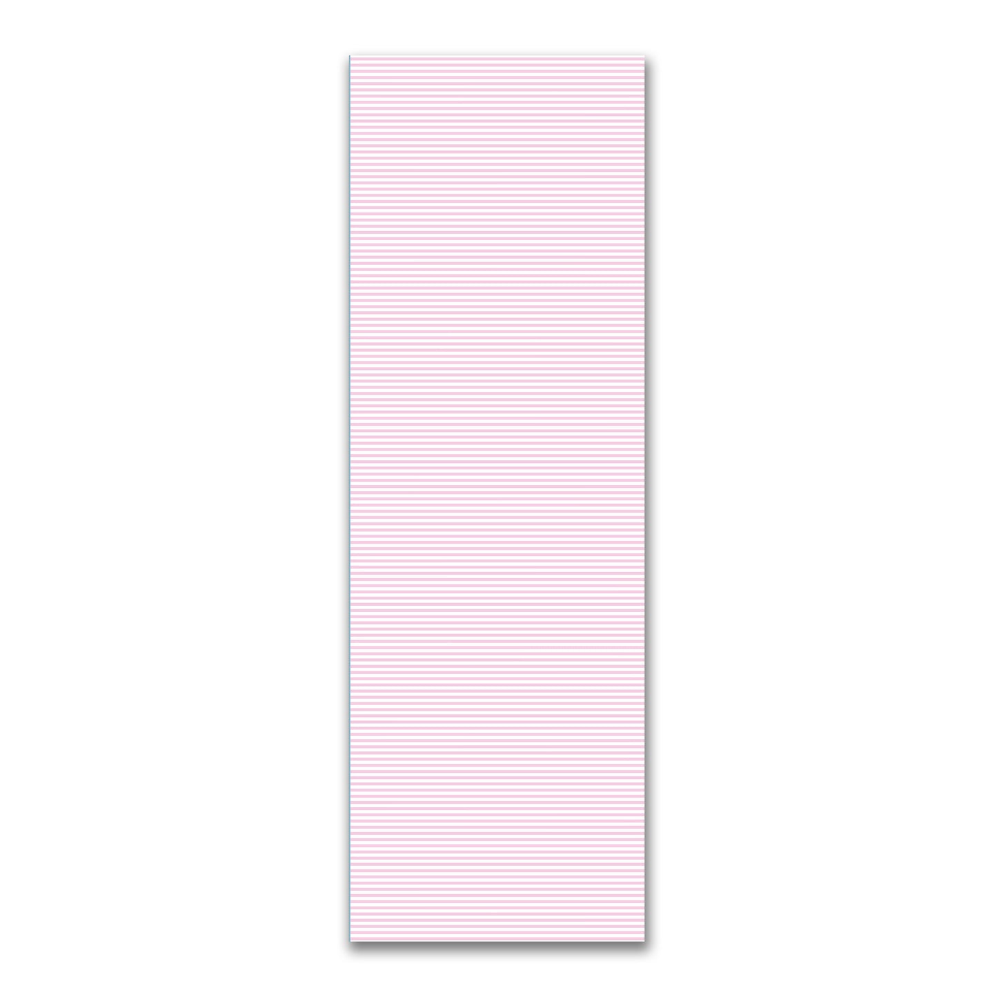 White Spun Polyester Fabric with Thin Pink Bars #FASP-1081-241