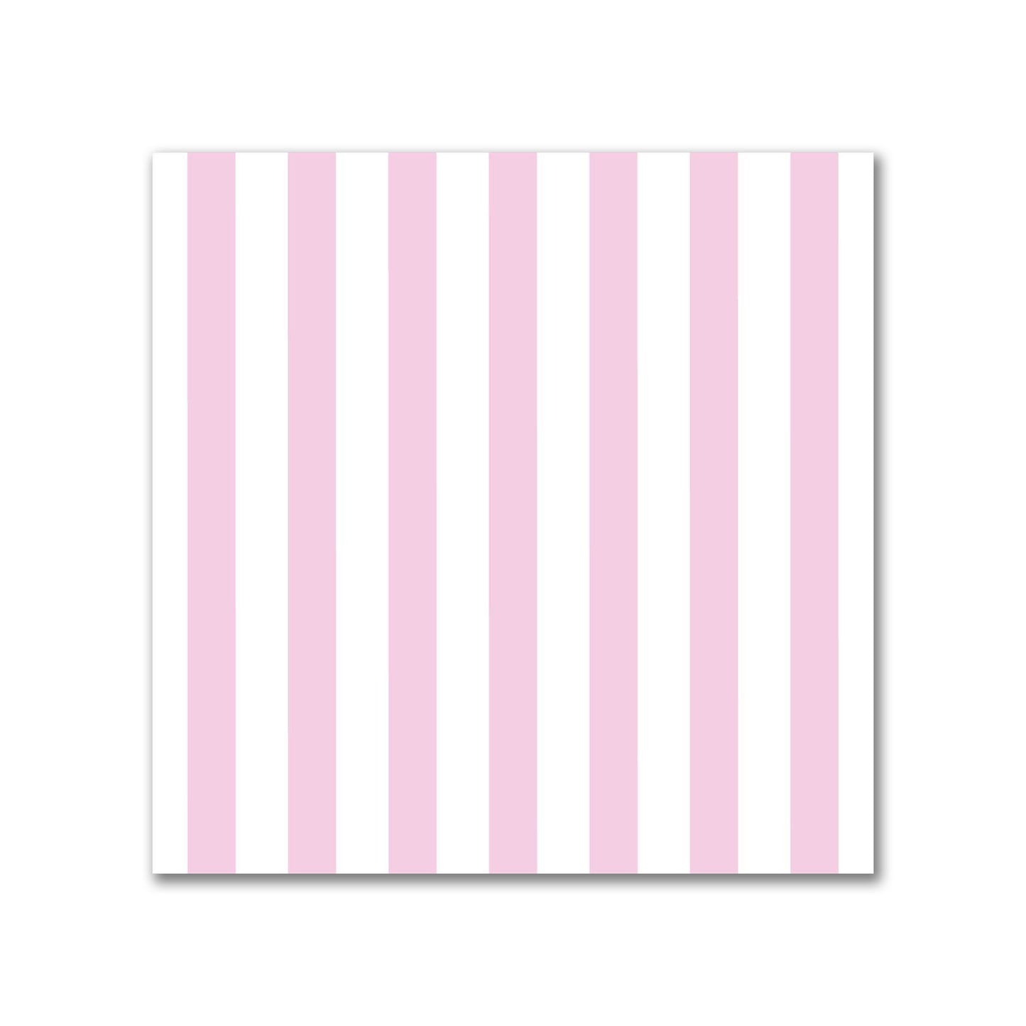 White Spun Polyester Fabric with Thin Pink Bars #FASP-1081-241