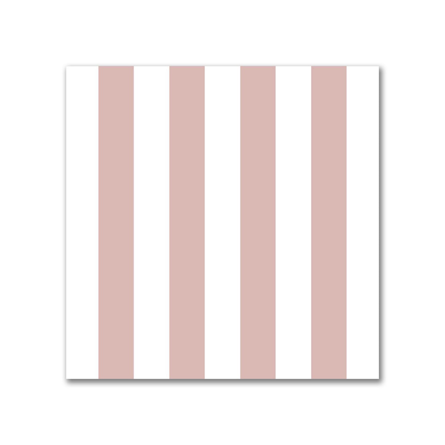 White Spun Polyester Fabric with Salmon Bars #FASP-1139-051
