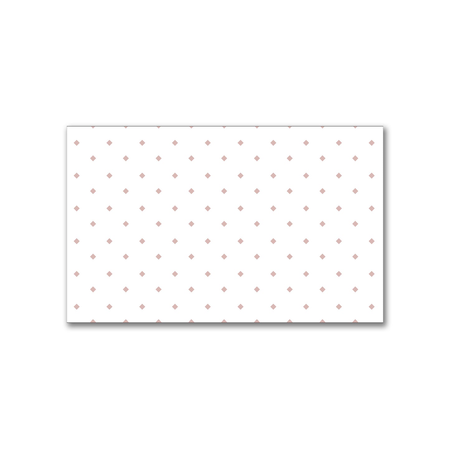 White Spun Polyester Fabric with Salmon Diamonds #FASP-1139-101