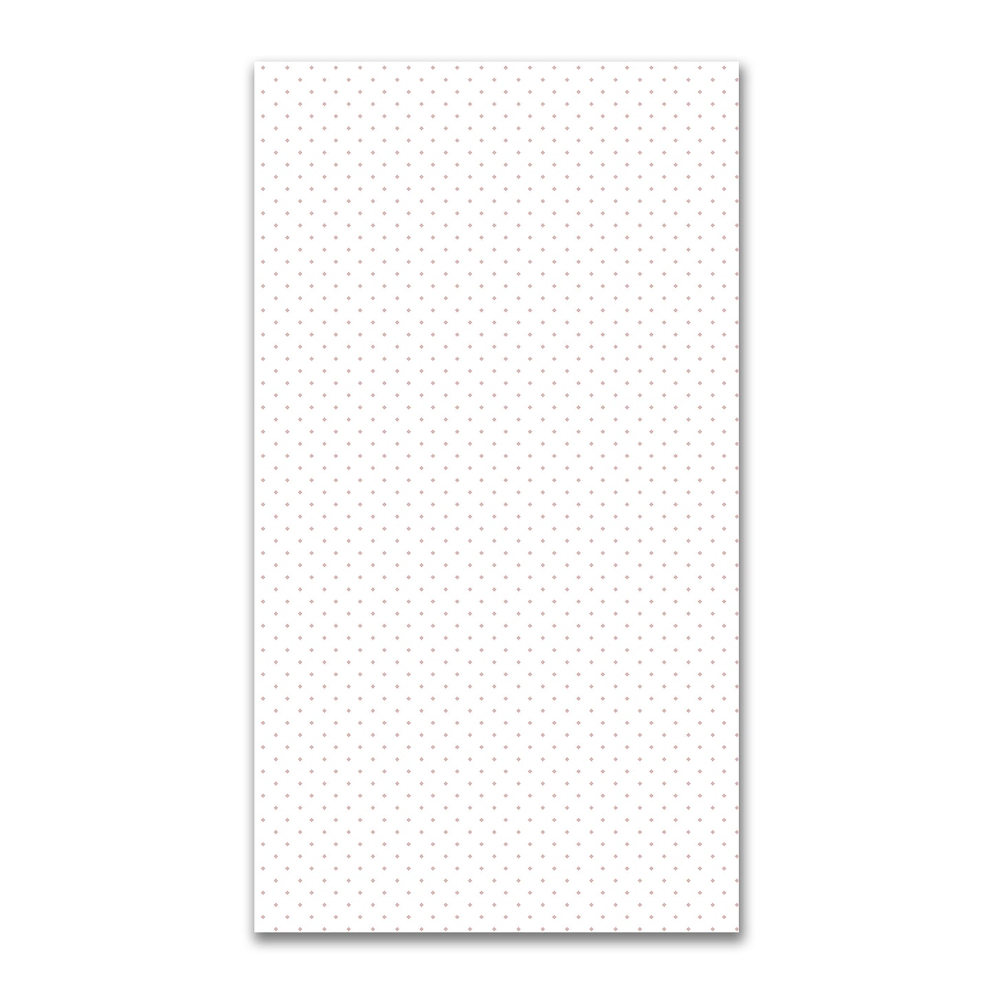 White Spun Polyester Fabric with Salmon Diamonds #FASP-1139-101