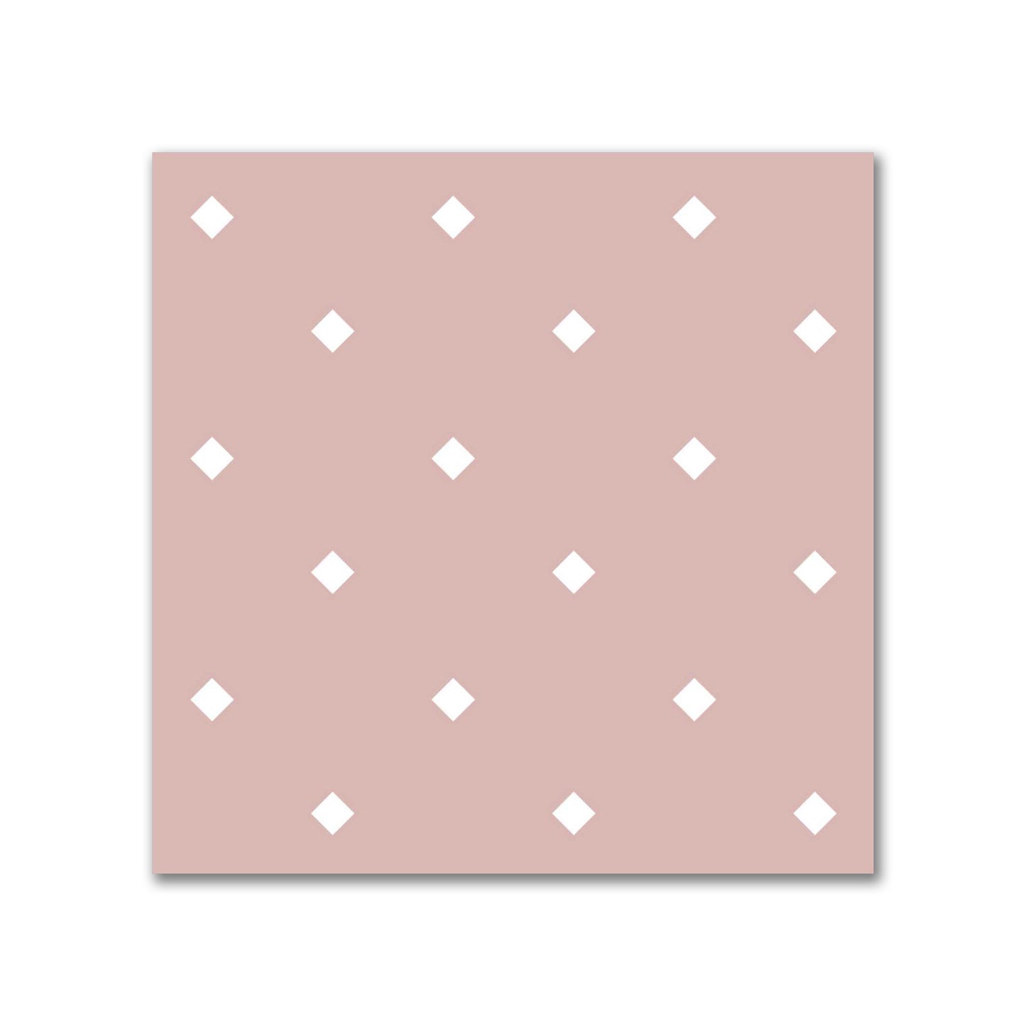 Spun Polyester Fabric with White Diamonds on Salmon #FASP-1139-102