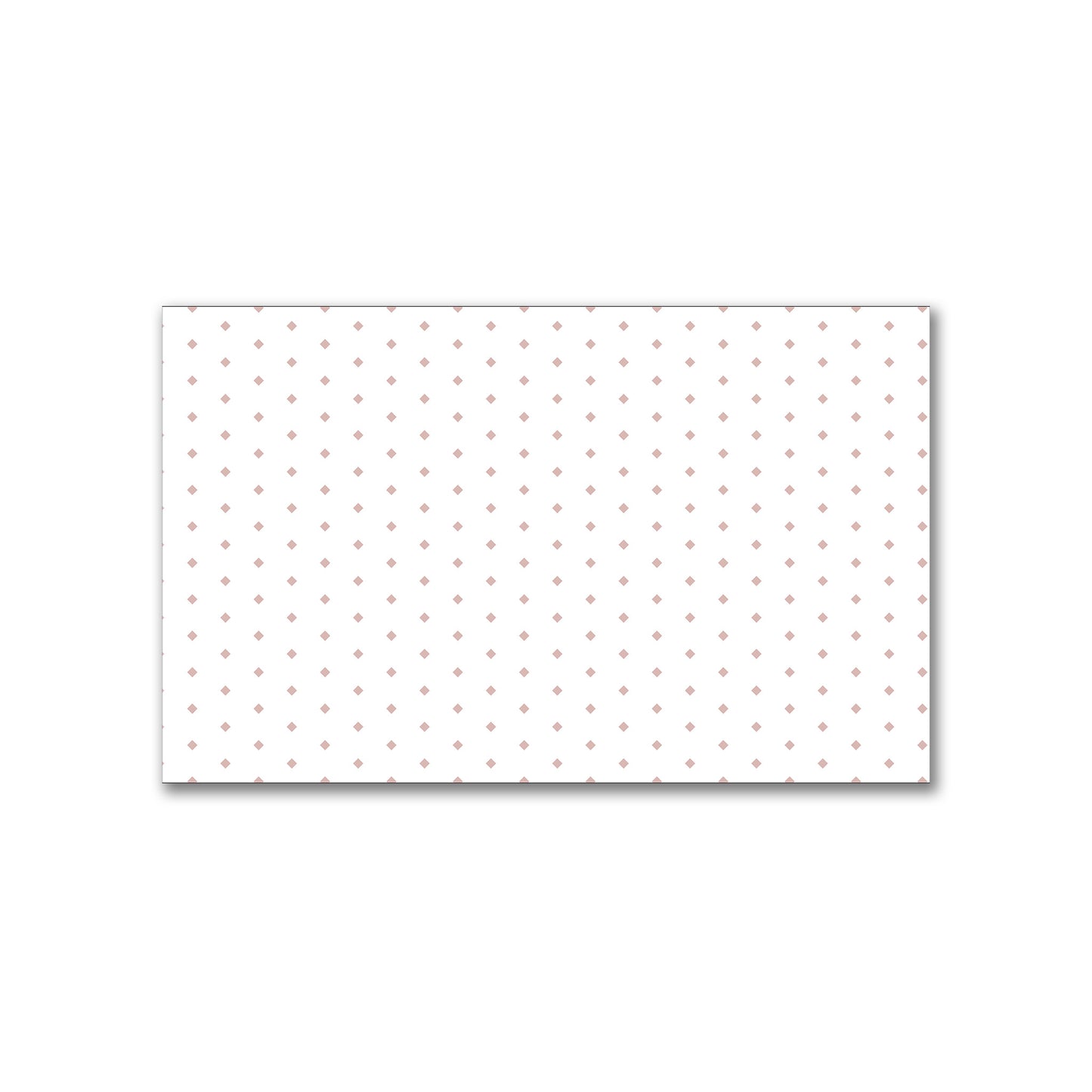 White Spun Polyester Fabric with Fine Salmon Diamonds #FASP-1139-111