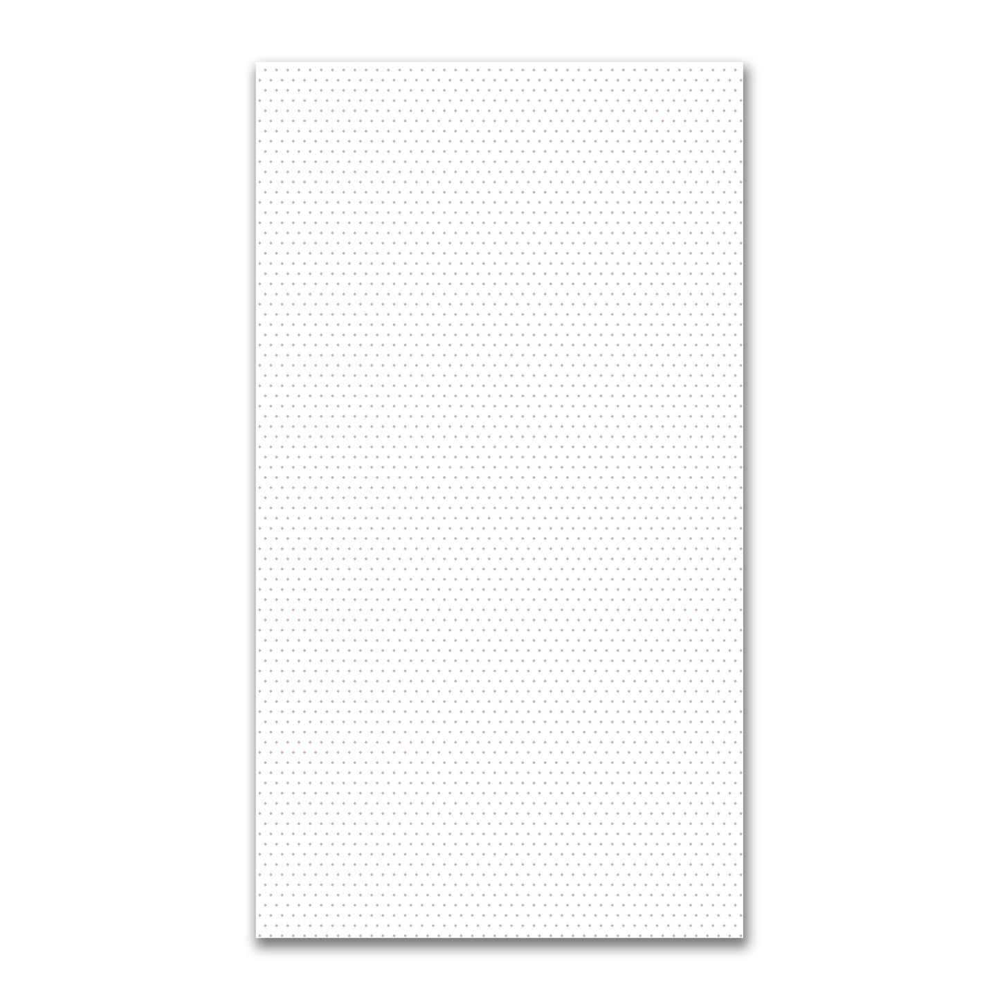 White Spun Polyester Fabric with Fine Salmon Diamonds #FASP-1139-111