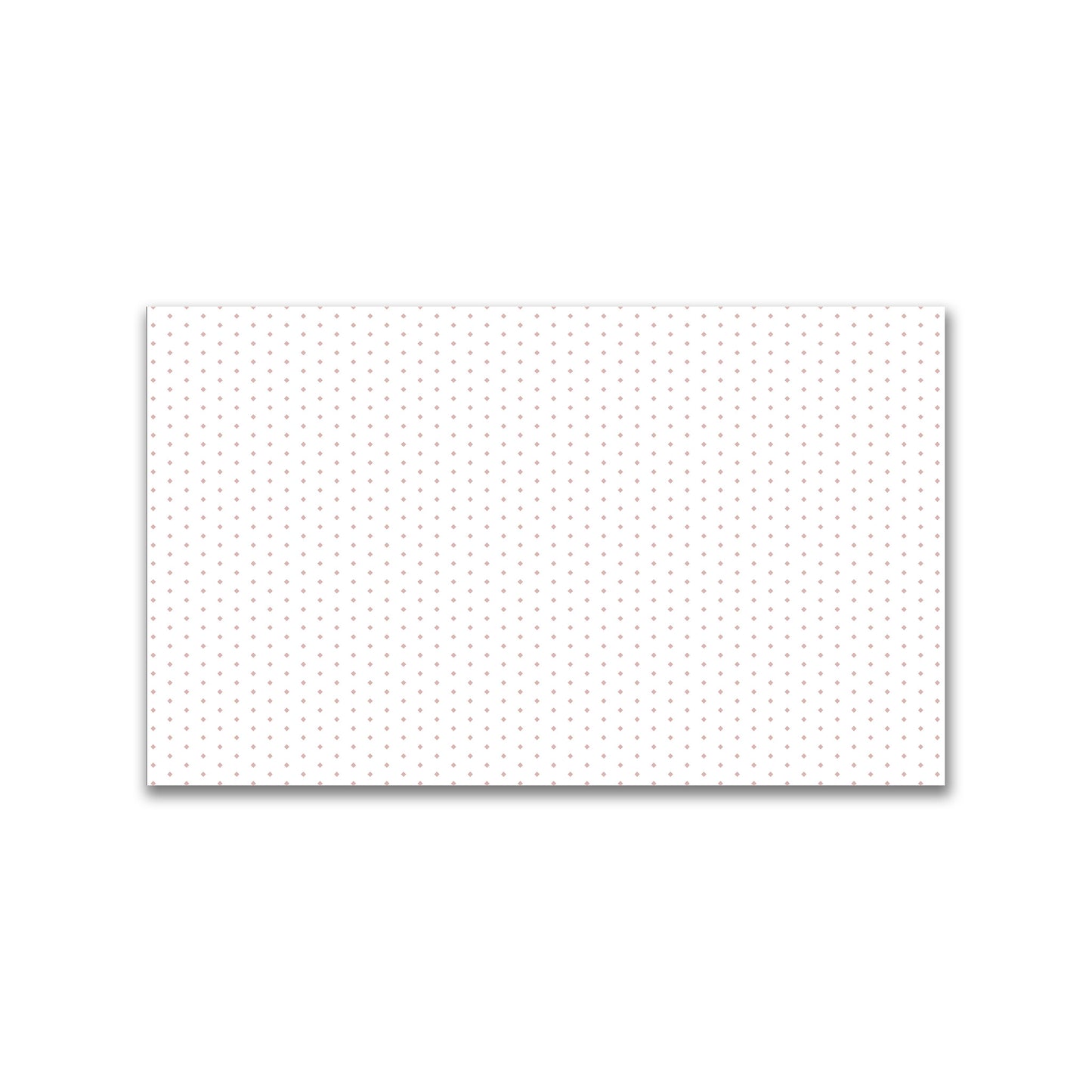 White Spun Polyester Fabric with Fine Salmon Diamonds #FASP-1139-111
