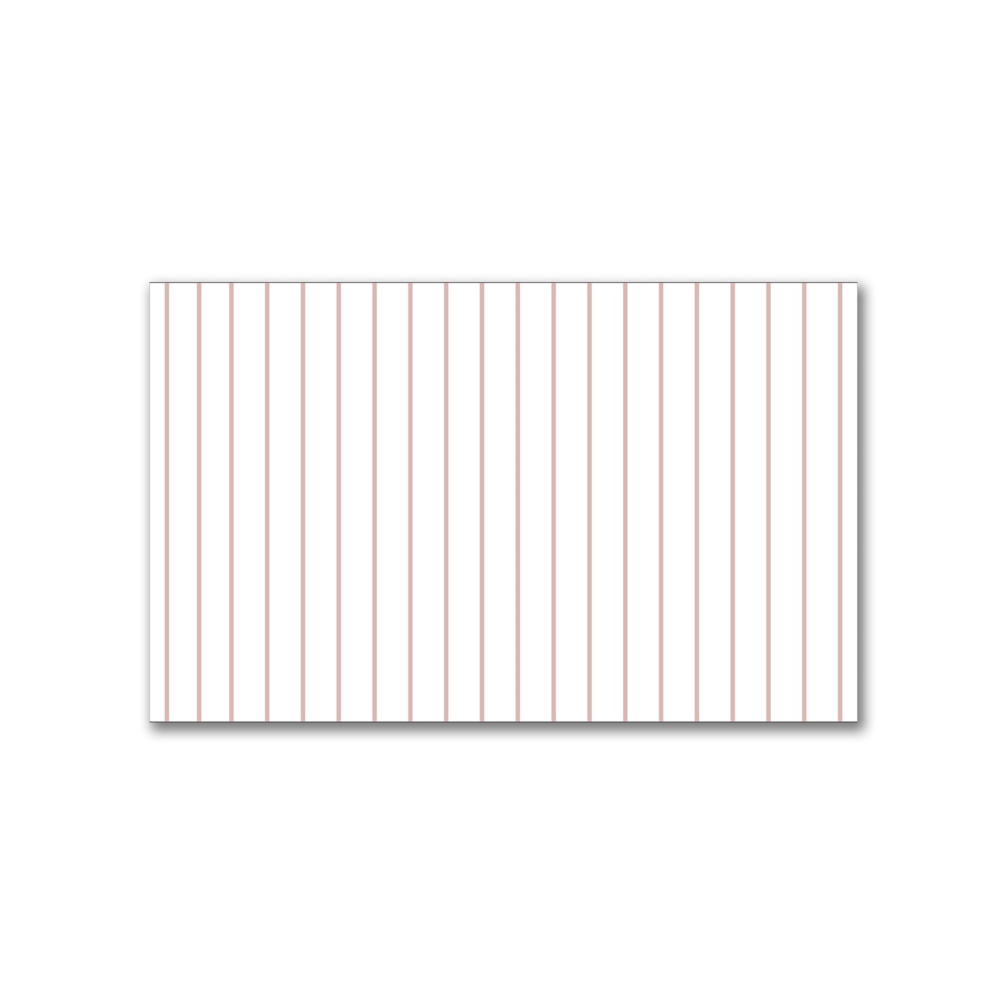White Spun Polyester Fabric with Fine Salmon Stripes #FASP-1139-151