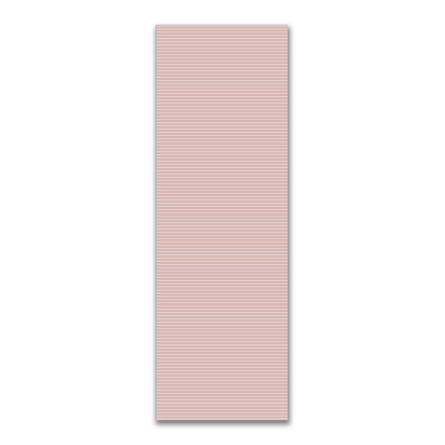 Spun Polyester Fabric with Fine White Stripes on Salmon #FASP-1139-152