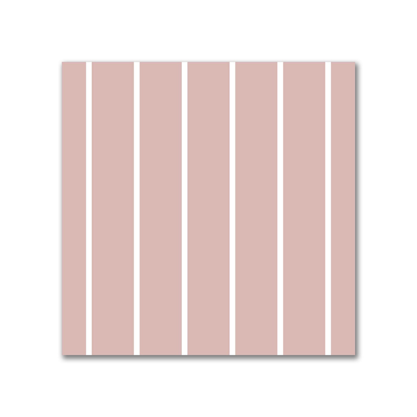 Spun Polyester Fabric with Fine White Stripes on Salmon #FASP-1139-152