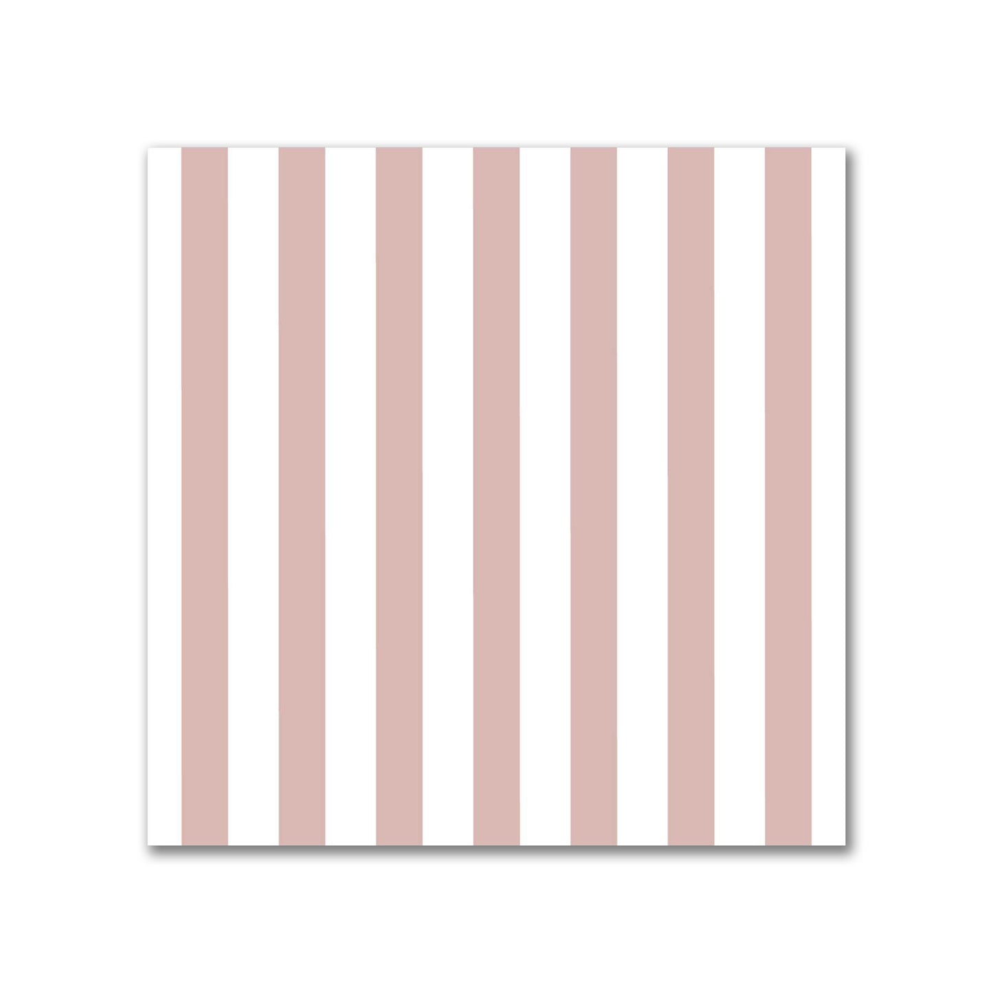 White Spun Polyester Fabric with Thin Salmon Bars #FASP-1139-241
