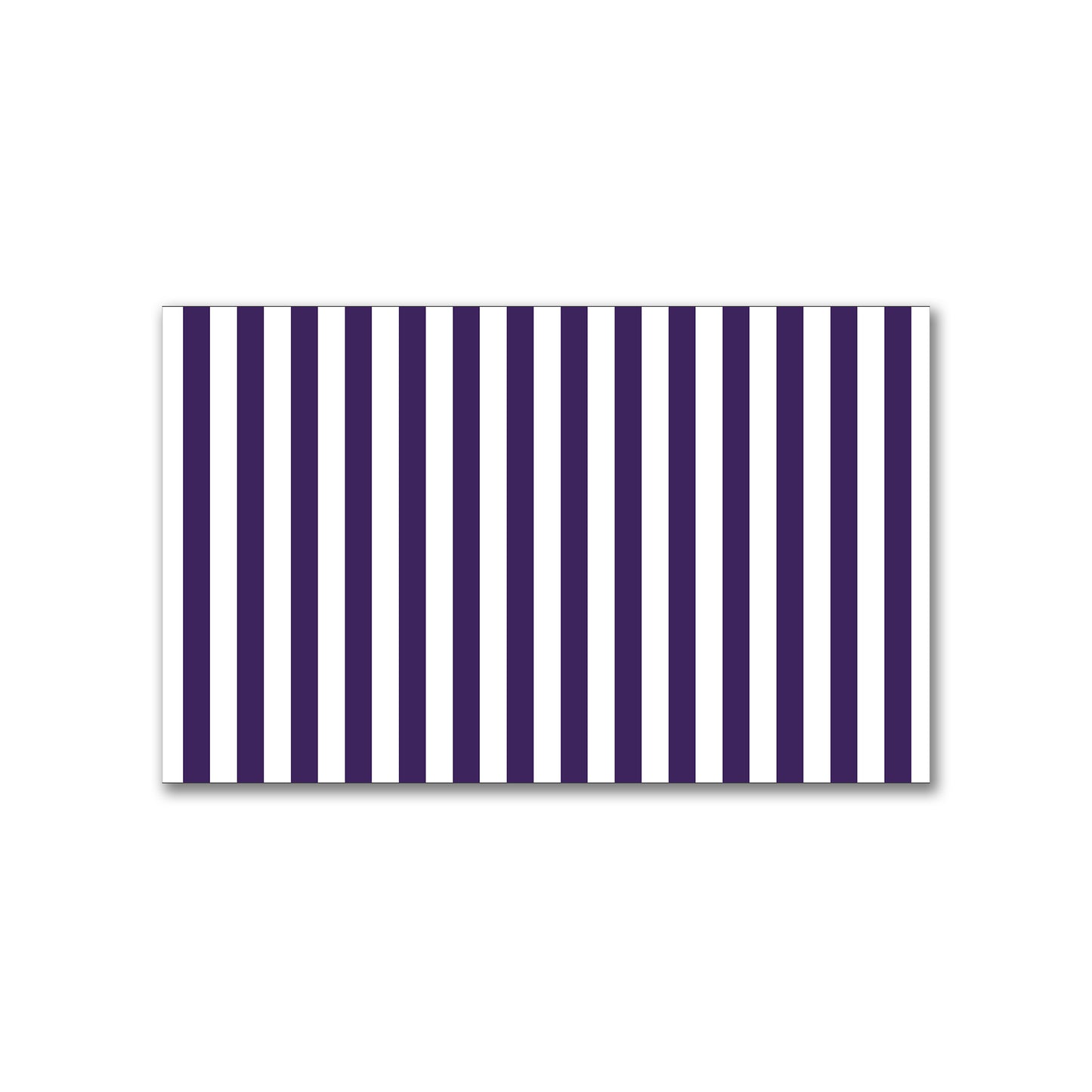 White Spun Polyester Fabric with Purple Bars #FASP-1143-051