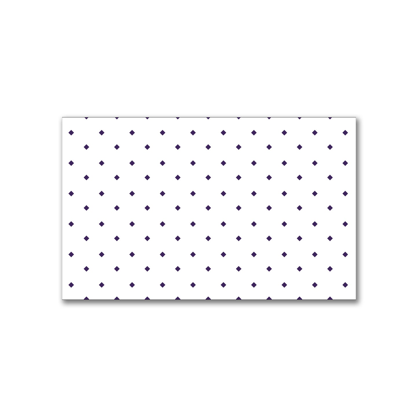White Spun Polyester Fabric with Purple Diamonds #FASP-1143-101