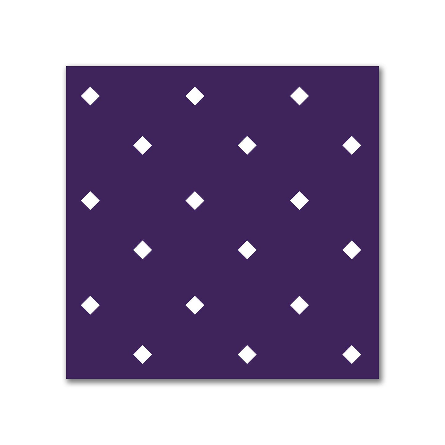 Spun Polyester Fabric with White Diamonds on Purple #FASP-1143-102