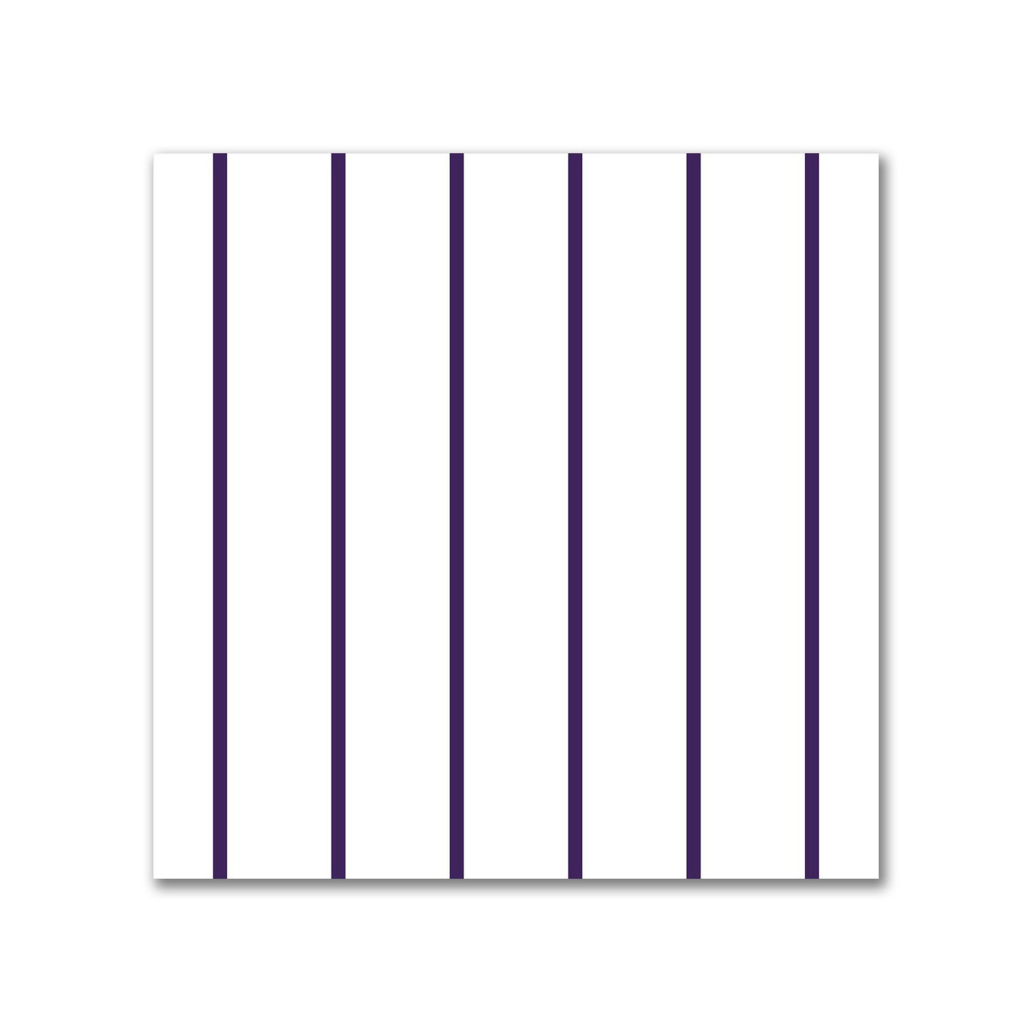 White Spun Polyester Fabric with Fine Purple Stripes #FASP-1143-151