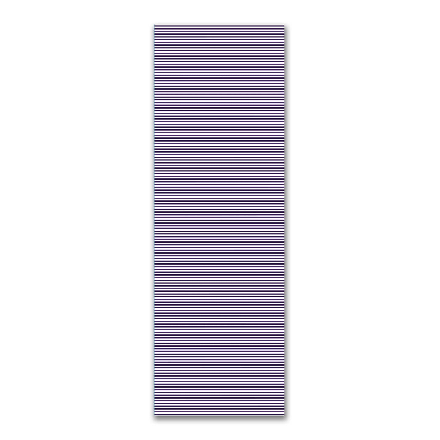 White Spun Polyester Fabric with Thin Purple Bars #FASP-1143-241