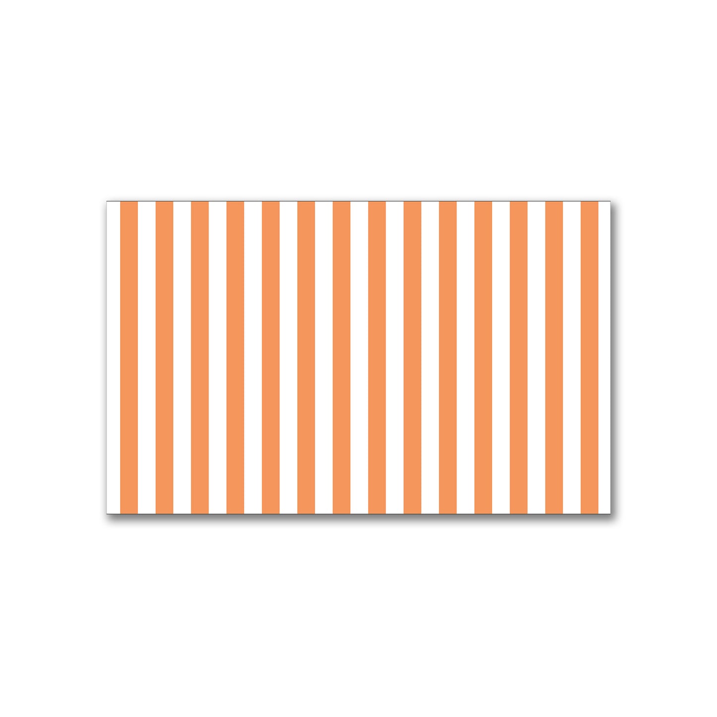 White Spun Polyester Fabric with Orange Bars #FASP-1181-051
